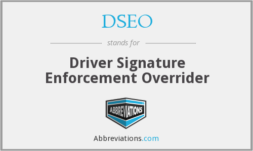 Driver Signature Enforcement Overrider Download